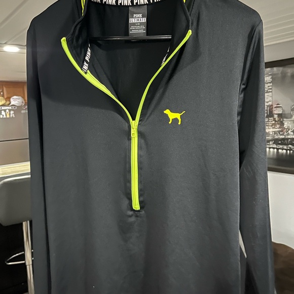 Victoria's Secret Tops - Victoria's Secret PINK Black Ultimate Pullover